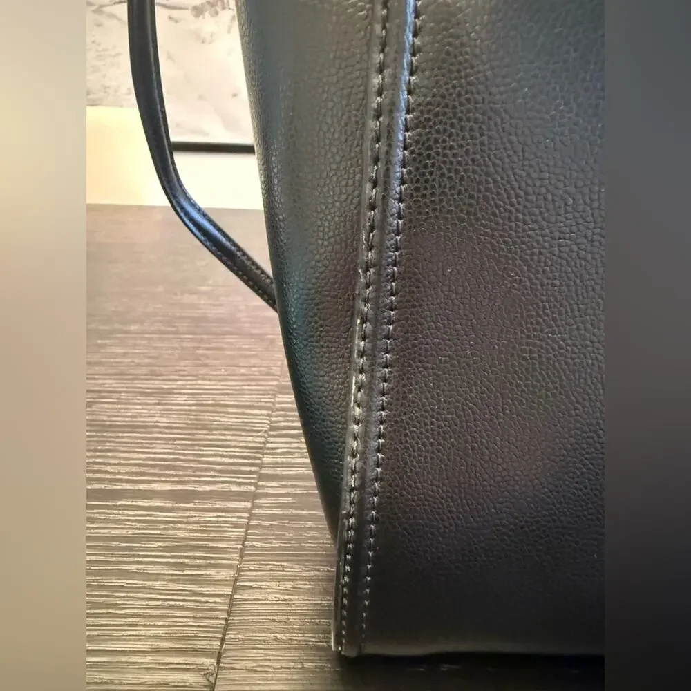 Kate Spade New York Geraldine Satchel Patterson Drive Black Leather Tote Purse